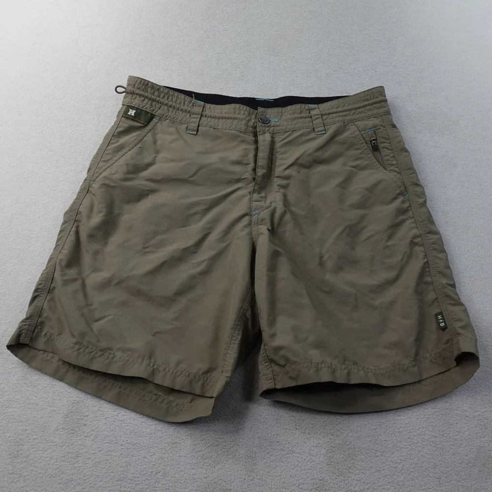 Howler Brothers Horizon Hybrid Shorts Mens 32 Khaki Nylon Ripstop Fishing